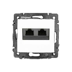 Toma Doble Rj45 C5E Utp Valena Blanco