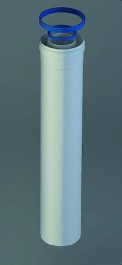 Tubo Chimenea Coaxial M-H D.60 100X1000Mm Al Bl