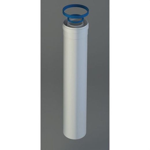 Tubo Chimenea Coaxial M-H D.80 110X1000Mm Al Bl